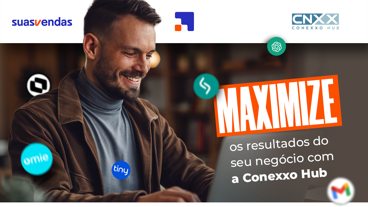 A Conexxo HUB permite que você conecte seu e-commerce diretamente ao SuasVendas, consolidando todas as informações em um único local.